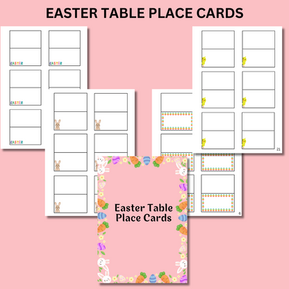 Easter Table Place Cards Collection (27 pages)